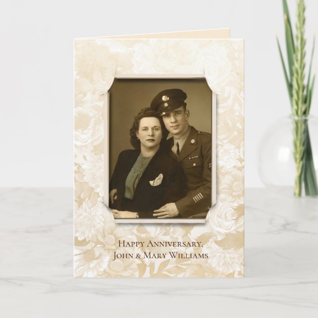 Foto zum Hochzeitstag Karte (Vorderseite)