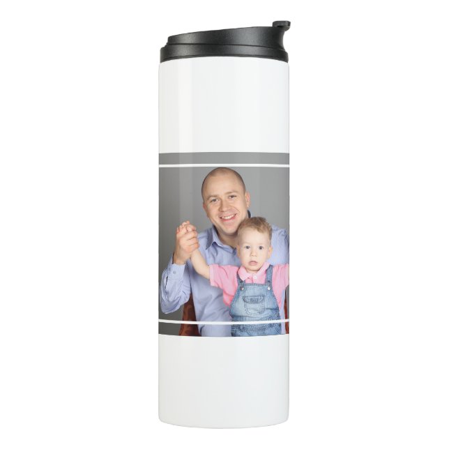 Foto zum Vater "Bester Schritt"   Thermosbecher (Nach links gedreht)