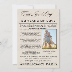 Foto zur 60-Jahr-Feier von True Love Story Einladung