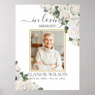Foto zur Beerdigung von White Roses-Floral-Beerdig Poster