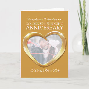 Foto zur goldenen Hochzeit Ehemann Karte
