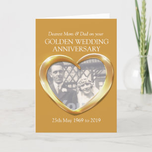 Foto zur goldenen Hochzeit Mom & Dad Karte