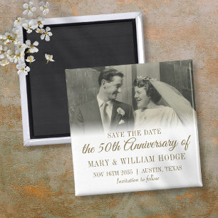 Foto zur goldenen Hochzeit nach 50 Jahren - Save-t Magnet