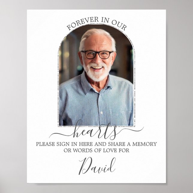 Foto zur Minimalistischen Gedenkfeier Poster (Vorne)