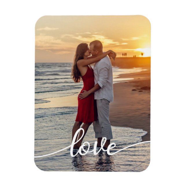 Foto zur romantischen Liebe hinzufügen Magnet (Vertikal)
