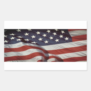Fotoaufkleber der amerikanischen Flagge Rechteckiger Aufkleber