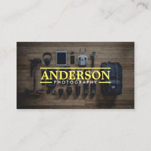 Fotoausrüstung Moderner Fotograf Visitenkarte
