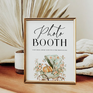 Fotoautomaten Herbst Kleiner Kürbis Baby Shower Poster
