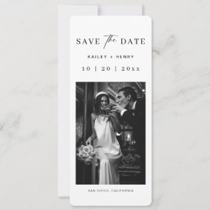 Fotoautomaten-Hochzeit im Stil des alten Geldes Save The Date