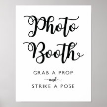 Fotoautomaten-Hochzeitsschild | Moderne Kalligrafi
