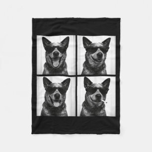 Fotobooth Australian Cattle Dog Lustiger Hund Self Fleecedecke