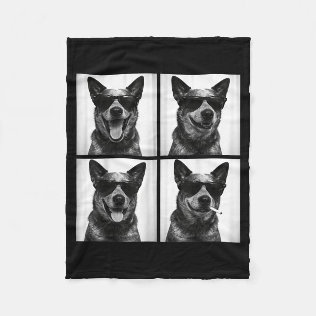 Fotobooth Australian Cattle Dog Lustiger Hund Self Fleecedecke (Vorderseite)