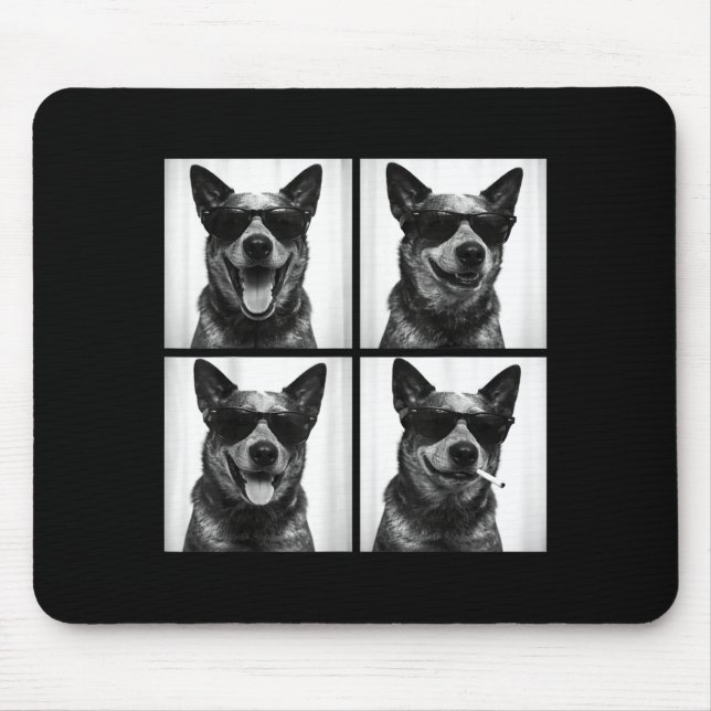 Fotobooth Australian Cattle Dog Lustiger Hund Self Mousepad (Vorne)