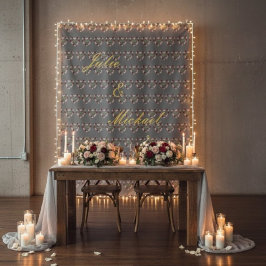 Fotobooth Hochzeit grau Wandteppich