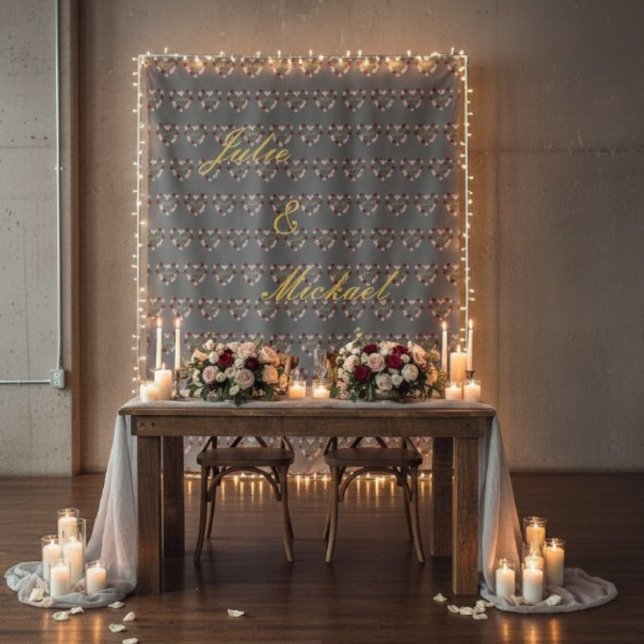 Fotobooth Hochzeit grau Wandteppich (Von Creator hochgeladen)