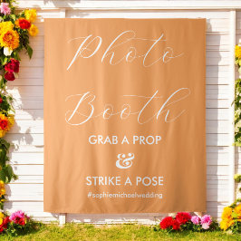 Fotobooth Orange Hochzeit im Herbst Sign Banner Wandteppich