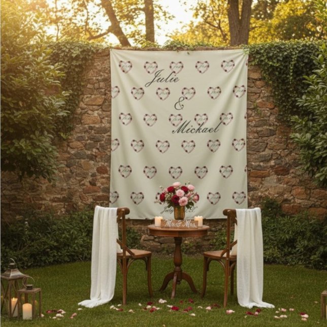 Fotobooth rustikale Hochzeit Wandteppich (Von Creator hochgeladen)