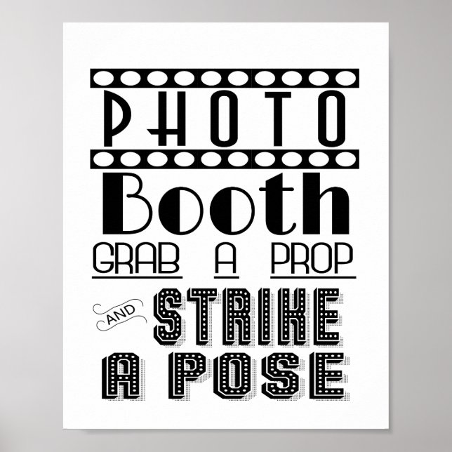 FOTOBOX Hochzeit oder Partyschild Poster (Vorne)