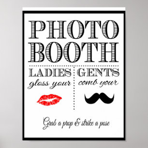 FOTOBOX Hochzeits- oder Party-Schild Poster