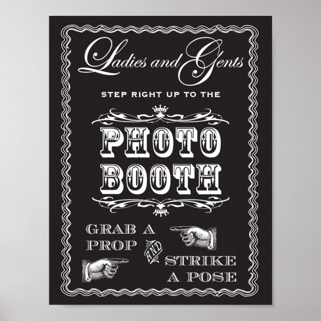 Fotobox Pose Schlagend Zeichen Poster (Vorne)