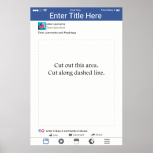 Fotobox-Requisitenrahmen Social Media Design Poster