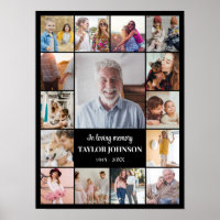 Fotocollage 15 Bilder 12x16 18x24 24x32 Schwarz