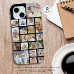 FotoCollage 18 Fotos Farbschwarz Case-Mate iPhone Hülle<br><div class="desc">Tragen Sie 18 Ihrer Lieblings-Fotos auf diesem individuellen Hintergrund Farbe Handy Gehäuse mit einem Foto Collage von verschiedenen Formen und Größen, um eine Vielzahl von Bildern aufnehmen zu können. Ändern Sie die schwarze Hintergrundfarbe, indem Sie auf KUNSTSTOFF ANKLICKEN. FOTO TIPP: Wählen Sie ein Foto mit dem Thema in der Mitte...</div>