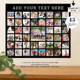 FotoCollage 45 Fotos Personalisierte, benutzerdefi Poster
