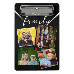 FotoCollage 4 Bilder benutzerfreundliche Familie u Mini Klemmbrett