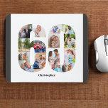 FotoCollage 60. Geburtstag Nummer 60 Personalisier Mousepad<br><div class="desc">Erstellen Sie Ihr eigenes personalisiertes Mauspad für ein einzigartiges 60. Geburtstagsgeschenk. Die Zahl 60 Foto Collage ist auf einem weißen Hintergrund mit kluger Holzkohle graue Rahmen. Das Design umfasst bis zu 15 verschiedene Fotografien - in verschiedenen Formen und Größen - um Ihnen die Flexibilität zu geben, Ihre ausgewählten Bilder zu...</div>