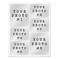 Fotocollage 6 Fotos Gitter Layout Fotopapier