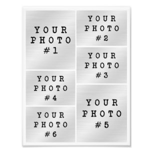 Fotocollage 6 Fotos Gitter Layout Fotopapier Fotodruck
