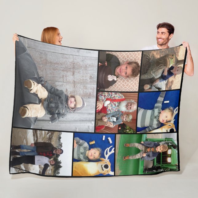 FotoCollage 8 Fotos Fleecedecke (Beispiel)