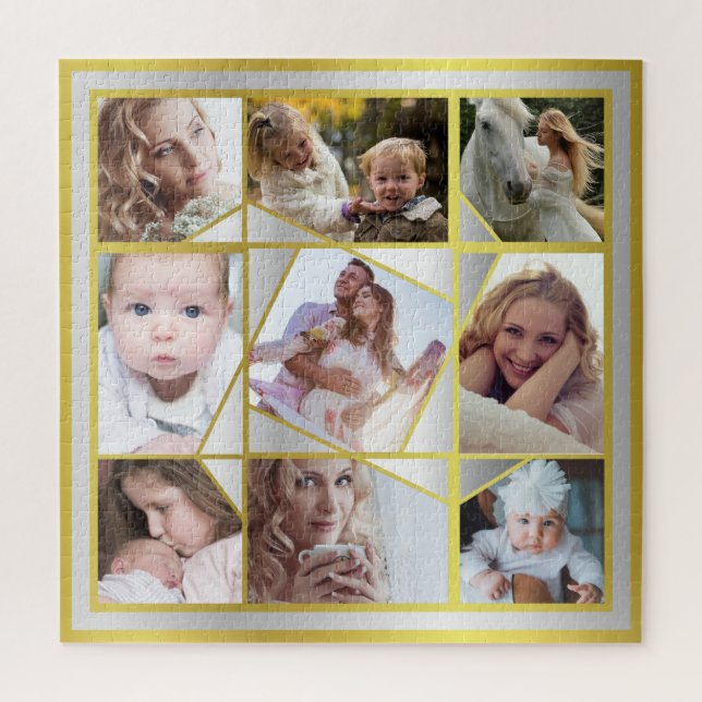 FotoCollage 9 Instagram Pic Gold Silver (Vertikal)