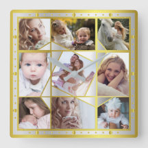 FotoCollage 9 Instagram Pic Gold Silver