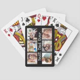 Fotocollage Bester Vater je in Schwarz und Weiß Spielkarten