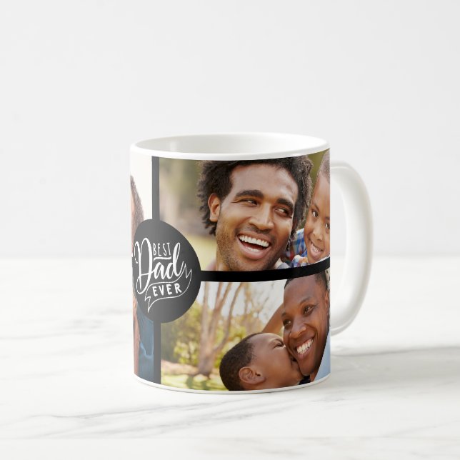 Fotocollage Bester Vater je Kaffeetasse (VorderseiteRechts)