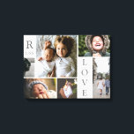 FotoCollage der aktuellen Liebe Leinwanddruck<br><div class="desc">Moderne Liebe Weißer und Grauer Farbblock Familienfoto Collage Weihnachten & Neujahr Leinwand Wandkunst - mit personalisierter Liebe Wort, Familienname, Jahr und Anfangsbuchstaben, alle in einem eleganten Rasterlayout angeordnet. Dieses moderne und elegante Design zeigt 6 eigene Bilder wunderschön. In verschiedenen Farbtönen, die zu jeder Zimmerdekoration passen. Macht einen tollen Urlaub oder...</div>