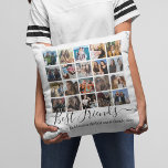 FotoCollage der besten Freunde Kissen<br><div class="desc">Modernes Freundschaftskissen mit einer 20-Foto-Collage von Ihnen und Ihren Geschichten, und das niedliche Sprichwort "die besten Freunde sind schwer zu finden, weil die beste ist bereits mein" in einem trendigen Drehbuch und Serif-Schriftart.</div>