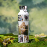 FotoCollage der Familie 11 Custom Pictures | weiß Trinkflasche<br><div class="desc">Diese einfache, moderne Foto-Sammelwasserflasche ist leicht mit 11 Fotos der Familie zu personalisieren. Das Design wird auf einer weißen Flasche mit Wasser gezeigt, aber Sie können Ihre eigene Farbe wählen. Verwenden Sie die einfachen Vorlagen, um 5 quadratische Bilder im Instagram-Stil, 4 horizontale und 2 vertikale hinzuzufügen. Feiern Sie Ihre Familie...</div>