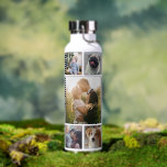 FotoCollage der Familie 11 Custom Pictures | weiß Trinkflasche<br><div class="desc">Diese einfache, moderne Foto-Sammelwasserflasche ist leicht mit 11 Fotos der Familie zu personalisieren. Das Design wird auf einer weißen Flasche mit Wasser gezeigt, aber Sie können Ihre eigene Farbe wählen. Verwenden Sie die einfachen Vorlagen, um 5 quadratische Bilder im Instagram-Stil, 4 horizontale und 2 vertikale hinzuzufügen. Feiern Sie Ihre Familie...</div>