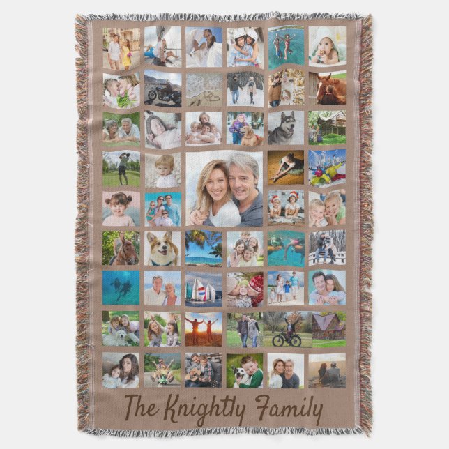FotoCollage der Familie 51 Fotos benutzerdefiniert Decke (Vorderseite Vertikal)