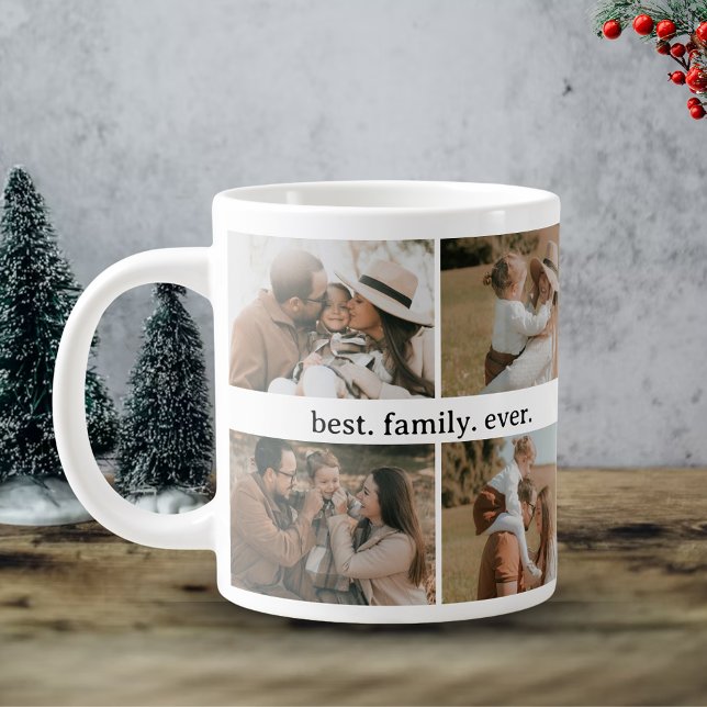 FotoCollage der Familie - 8 Fotos (Benutzerdefinie Jumbo-Tasse (Von Creator hochgeladen)