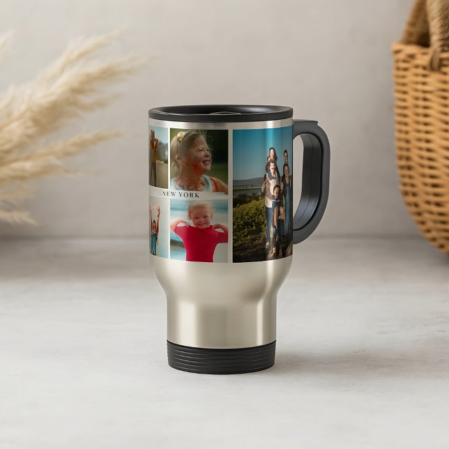 FotoCollage der Familie mit 6 Fotos und benutzerde Reisebecher (Von Creator hochgeladen)