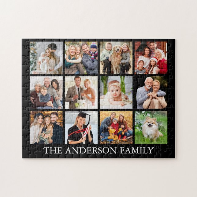 FotoCollage der Familie - Wählen Sie Ihre Farbe (Horizontal)