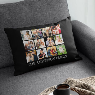 FotoCollage der Familie - Wählen Sie Ihre Farbe Dekokissen