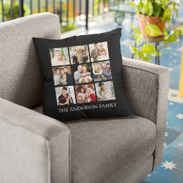 FotoCollage der Familie - Wählen Sie Ihre Farbe Kissen