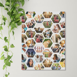 FotoCollage der geometrischen Familie Leinwanddruck