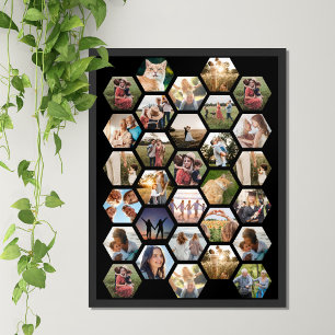 FotoCollage der geometrischen Familie Poster