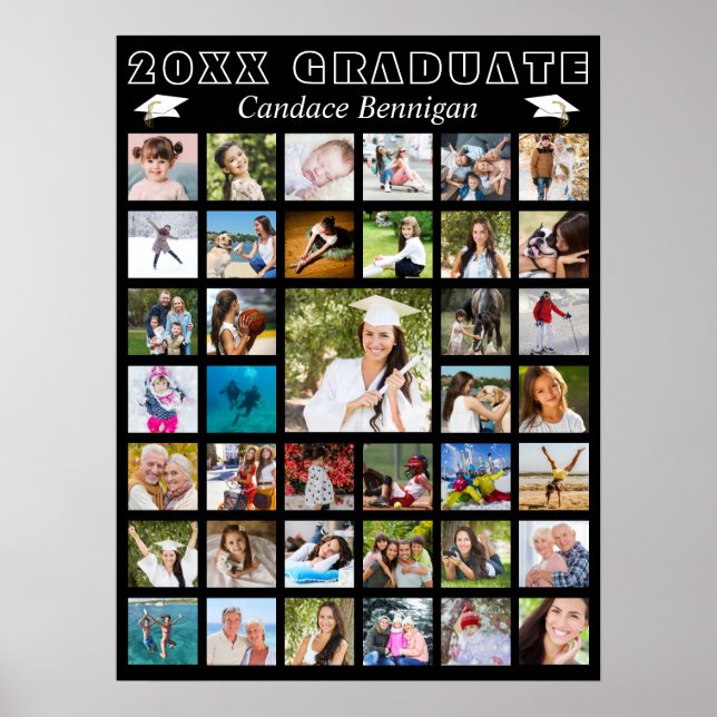 FotoCollage der Modernen Graduierungspartei Poster (Vorne)